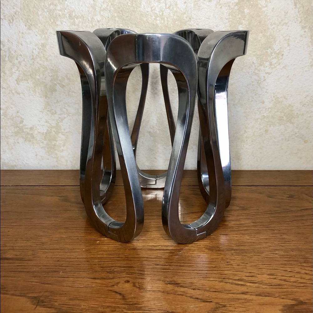 Umbra MCM silver tone candle holder
